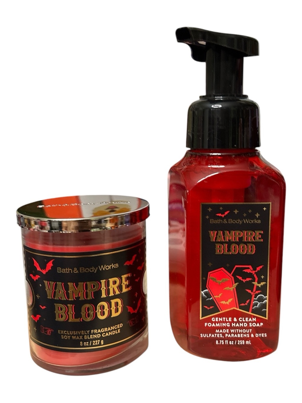 Bath & Body Works VAMPIRE BLOOD Candle & Hand Soap Set 🩸